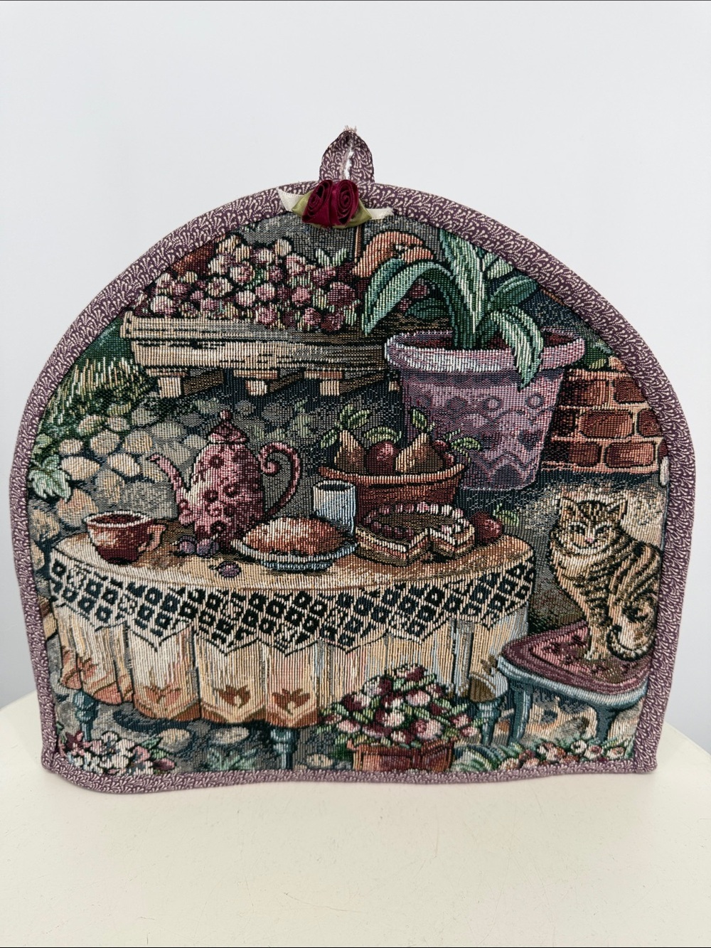 Cottagecore Teapot Tea Cozy Textured Design - Picture 3 of 6